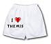 White Boxer Short with I Love Themis