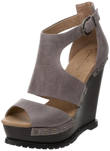 Jessica Simpson Women's Maris Wedge Sandal,Ebano Origin Leather,11 M US