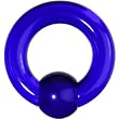 2 Gauge Dark Blue Acrylic Ball Captive Ring