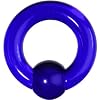 2 Gauge Dark Blue Acrylic Ball Captive Ring