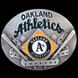 Oakland Athletics Pewter Belt Buckle - MLB Baseball Fan Shop Sports Team Merchandise