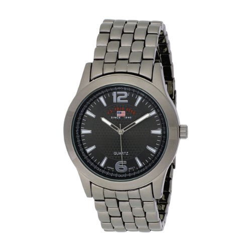 U.S. Polo Assn. Men's US8444EXL Black Dial Extra Long Gun Metal Bracelet Watch
