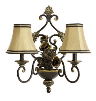 Click Wall Sconce Ea 1 Sprouting Flowers Dbl Scroll Arm 3.5 X 6 X 6 Bell Trim 0 X 0 X 20 for Details... Wall Sconce Ea 1 Sprouting Flowers Dbl Scroll Arm 3.5 X 6 X 6 Bell Trim 0 X 0 X 20