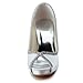 ElegantPark EP11083-IP Women's Peep Toe Stiletto High Heel Rhinestones Satin Evening Pumps Wedding Bridal Shoes