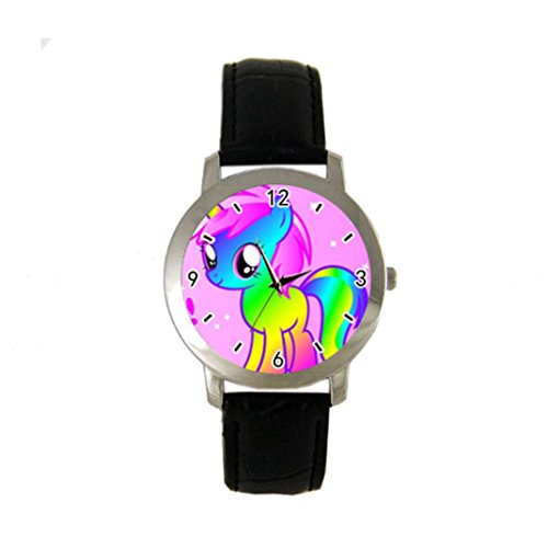Sugar Pool@ My Little Pony Sparkle Unicorns Poop Custom Analog Watch Leather band