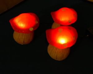 solar toadstool lights