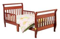Dream On Me Classic Sleigh Toddler Bed, Cherry