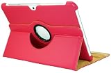 Shenit Multi Angle Stand Premium Pu Leather Case Cover Folio for Samsung Galaxy Tab 2 10.1 P5100/p5110 - Rose + Free Retractable Stylus