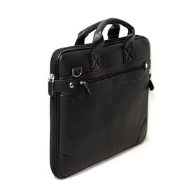 Black Metro Faux Leather Slim Case w/Detachable Shoulder Strap for MSI X340-021US Slim 13.4-Inch Laptop