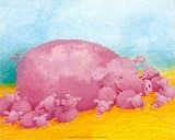 Pigs Animals Art Poster Print by Christopher Gunson, 12x10