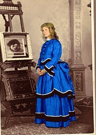 1874 Bustled Dinner Gown Pattern, Sizes 8-12