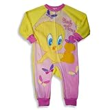 Looney Toones by Dream Apparel. - Toddler Girls Blanket Sleeper, Yellow, Pink (Size 2T)