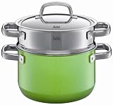 Silit 3-3/4-Quart Steamer with Insert, Lemon Green