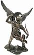 Archangel Saint Uriel Statue Bronze Powder Cast Sculpture 13-inch