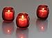 Candles4Less - Red Glass Optic Votive Candle Holder(1 Dozen)