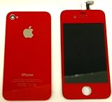 Iphone 4 Red Housing Front Digitizer+lcd + Back Cover Assembly+ Home Button