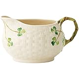 Belleek Group 0020 Shamrock Cream Jug, 5.25-Inch, White