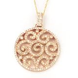 14K .95 CTW Lacey Diamond Pendant