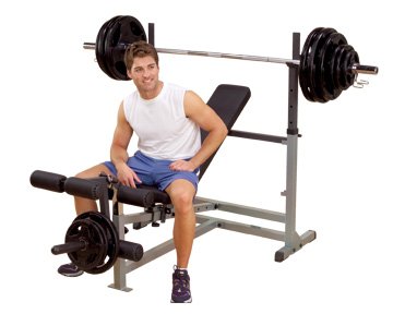 Body Solid GDIB46LP Olympic Bench Package, Includes GDIB46L, GPCA1, and GLRA81