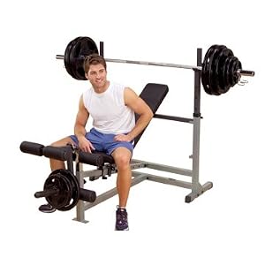Body Solid GDIB46LP Olympic Bench Package, Includes GDIB46L, GPCA1, and GLRA81