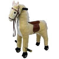Happy Trails Plush Walking Horse with Wheels and Foot Rest