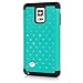 Galaxy Note 4 Case, Style4U Galaxy Note 4 Studded Rhinestone Crystal Bling Hybrid Armor Case Cover for Samsung Galaxy Note 4 with 1 HD Screen Protector and 1 Stylus [Teal/Black]