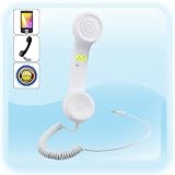 TaoTronics Universal Retro Rubber Style TELE Handset With Volume and Answer Key For Mobile Phone Laptop White