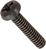 Steel Pan Head Machine Screw, Black Oxide Finish, Meets ASME B18.6.3, #1 Phillips Drive, #2-56 Thread Size, 1/2" Length, Fully Threaded, Import (Pack of 100)