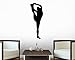 Wallmonkeys Black Stretching Cheer Wall Decal Peel and Stick Graphic (12 in H x in W) WM264154