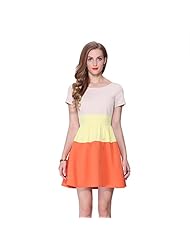 Short Sleeves Polyester Summer  Dress