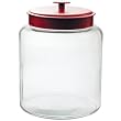 Anchor Hocking Montana 2-Gallon Jar, Red Metal Lid