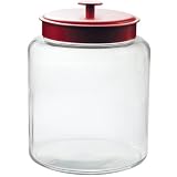 Anchor Hocking Montana 2-Gallon Jar, Red Metal Lid