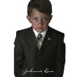 Johnnie Lene Olive Green Color Textured Suit Set for Boys From Baby to Teen