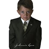Johnnie Lene Olive Green Color Textured Suit Set for Boys From Baby to Teen