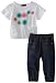7 For All Mankind Baby-Girls Newborn 2 Piece Denim Set, White/Light Indigo, 3-6 Months