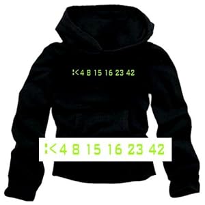 LOST 4 8 15 16 23 42 Zahlen Kapuzensweatshirt schwarz