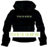  : LOST 4 8 15 16 23 42 Zahlen Kapuzensweatshirt schwarz