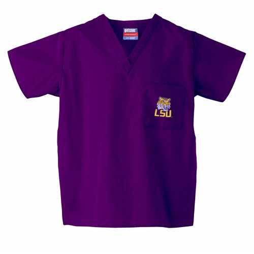 GelScrubs LSU Tiguers NCAA Classic Scrub 1 Pocket Top - Purple