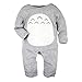 Big Elephant 2 Pieces Baby Boys Long Sleeve Totoro Romper with Hat Set D76