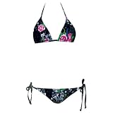 NSB704 2PC Bikini Tattoo Black