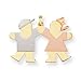 14k Tri-Color Large Boy on Left & Girl on title=