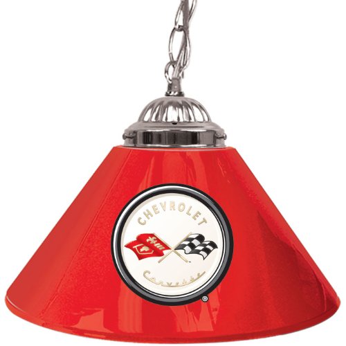 Trademark Corvette C1 14-Inch Single Shade Bar Lamp (Red)