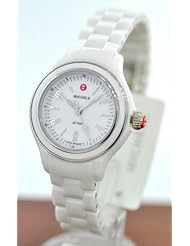 Michele Womens MWW17E000002 Jetway Mini White Ceramic Watch