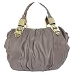 Faux Leather Hobo Bowler Style Handbag
