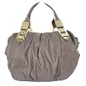 Faux Leather Hobo Bowler Style Handbag