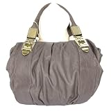 Faux Leather Hobo Bowler Style Handbag