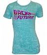 Back To The Future Pink Logo Tahiti Burnout Juniors' T-shirt