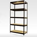 New 5 Shelf Steel Storage Rack Home Garage Storage With Wood Board Tops
