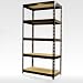 New 5 Shelf Steel Storage Rack Home Garage Storage With Wood Board Tops