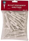 New! 3 1/4 Step Down Tee 30 Pack - White